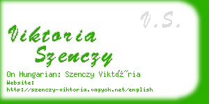 viktoria szenczy business card